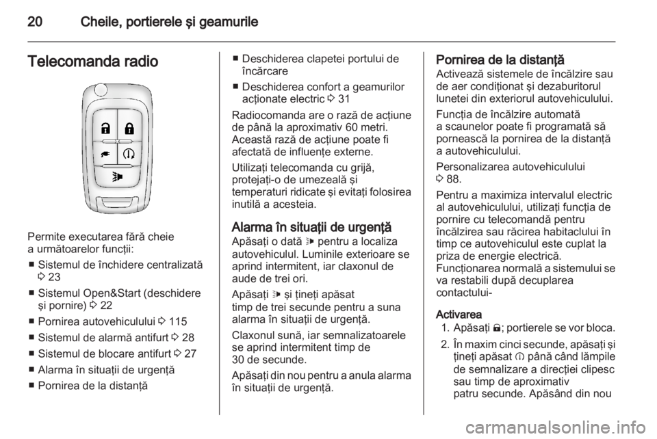 OPEL AMPERA 2012 Manual de utilizare (in Romanian) OPEL AMPERA 2012 Manual de utilizare (in Romanian)