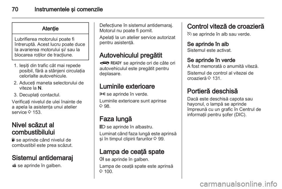 OPEL AMPERA 2012  Manual de utilizare (in Romanian) 