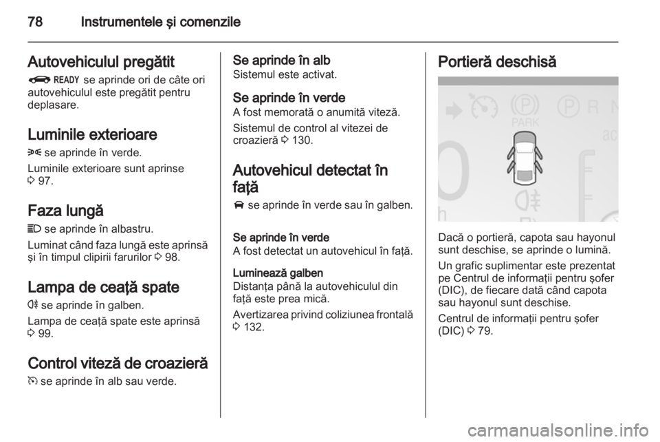 OPEL AMPERA 2013 Manual de utilizare (in Romanian) OPEL AMPERA 2013 Manual de utilizare (in Romanian)