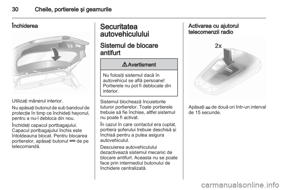 OPEL ASTRA H 2013  Manual de utilizare (in Romanian) 