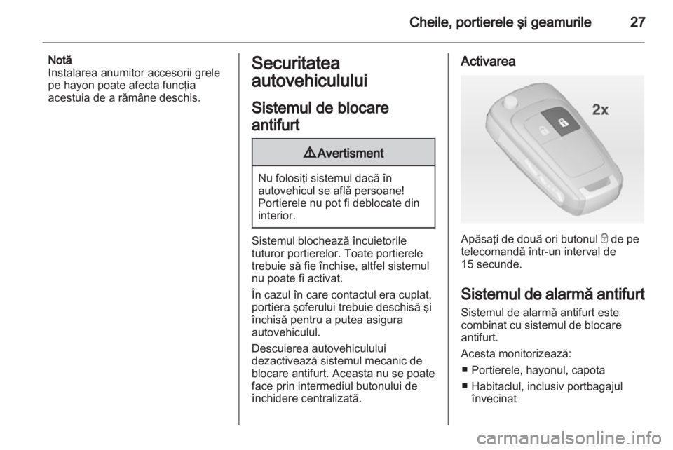 OPEL ASTRA J 2011 Manual de utilizare (in Romanian) OPEL ASTRA J 2011 Manual de utilizare (in Romanian)