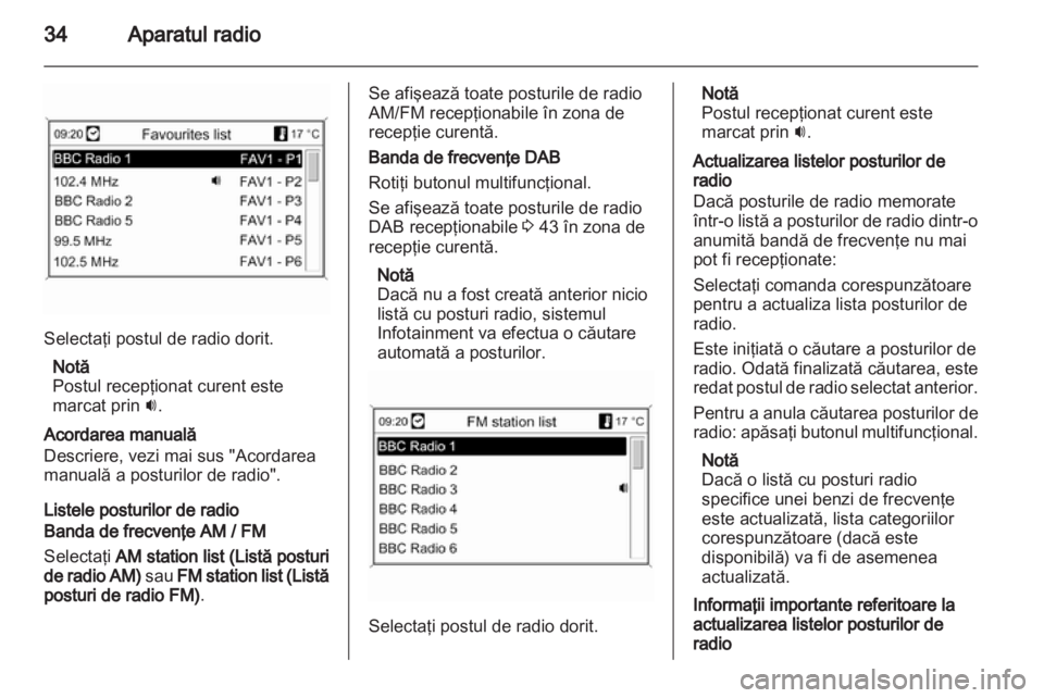OPEL ASTRA J 2013  Manual pentru sistemul Infotainment (in Romanian) 