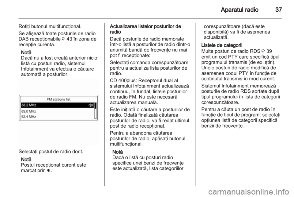 OPEL ASTRA J 2013  Manual pentru sistemul Infotainment (in Romanian) 