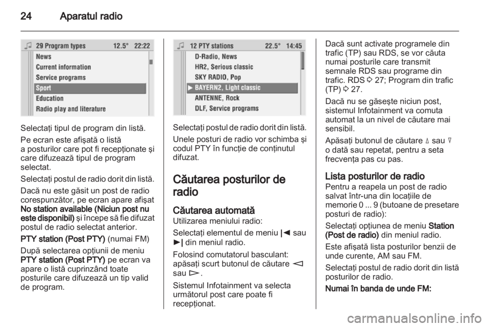 OPEL COMBO 2011  Manual pentru sistemul Infotainment (in Romanian) 