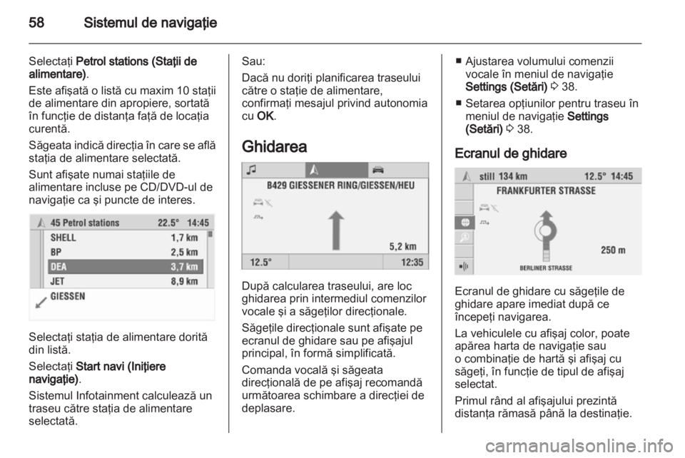 OPEL COMBO 2011  Manual pentru sistemul Infotainment (in Romanian) 