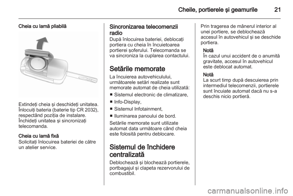 OPEL CORSA 2011 Manual de utilizare (in Romanian) OPEL CORSA 2011 Manual de utilizare (in Romanian)