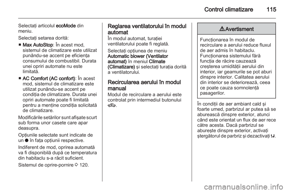 OPEL CORSA 2012 Manual de utilizare (in Romanian) OPEL CORSA 2012 Manual de utilizare (in Romanian)