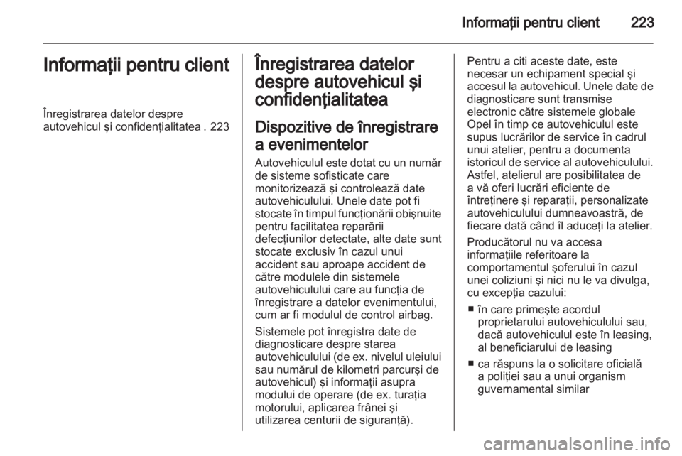 OPEL CORSA 2012 Manual de utilizare (in Romanian) OPEL CORSA 2012 Manual de utilizare (in Romanian)