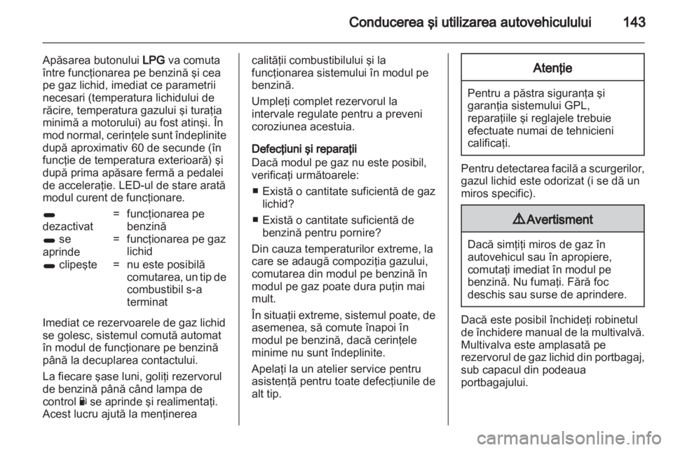 OPEL CORSA 2012.5  Manual de utilizare (in Romanian) 