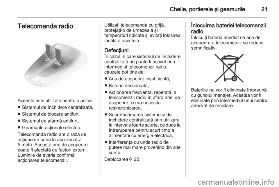 OPEL CORSA 2013  Manual de utilizare (in Romanian) 