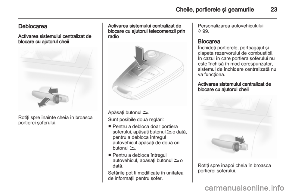 OPEL CORSA 2013  Manual de utilizare (in Romanian) 