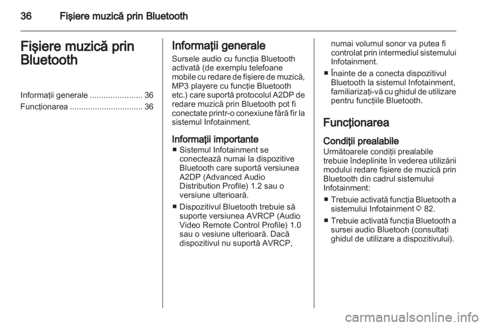 OPEL CORSA 2013.5  Manual pentru sistemul Infotainment (in Romanian) 