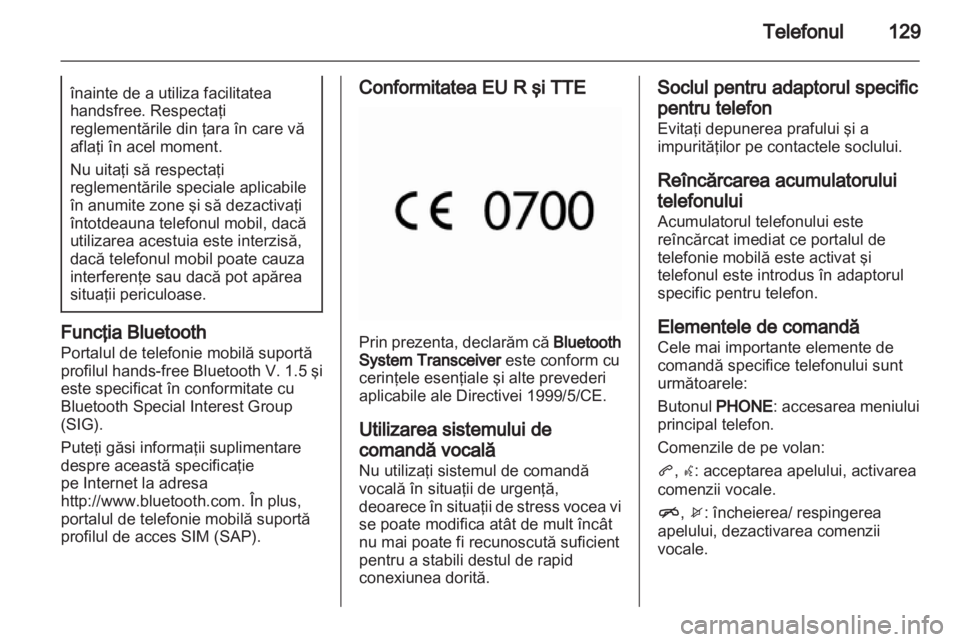 OPEL INSIGNIA 2013.5 Manual pentru sistemul Infotainment (in Romanian) OPEL INSIGNIA 2013.5 Manual pentru sistemul Infotainment (in Romanian)