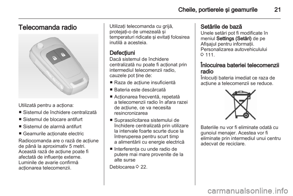 OPEL MERIVA 2011  Manual de utilizare (in Romanian) 