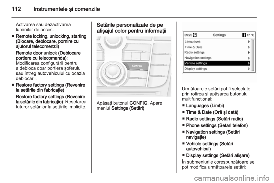 OPEL MERIVA 2011.5  Manual de utilizare (in Romanian) 