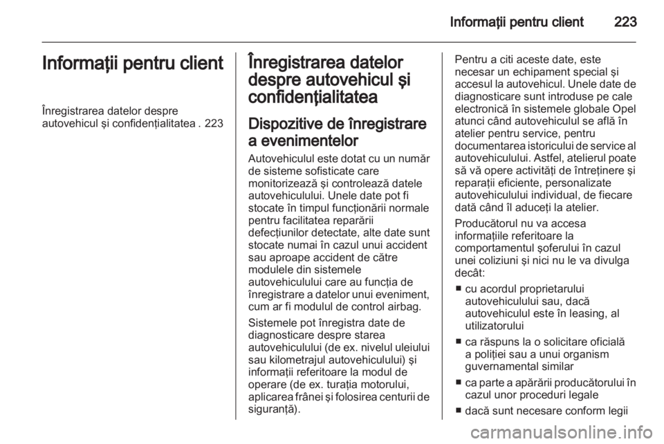 OPEL MERIVA 2012 Manual de utilizare (in Romanian) OPEL MERIVA 2012 Manual de utilizare (in Romanian)