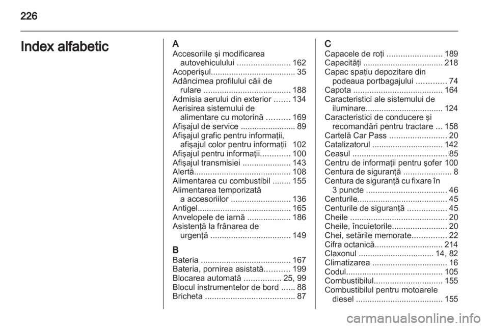 OPEL MERIVA 2012 Manual de utilizare (in Romanian) OPEL MERIVA 2012 Manual de utilizare (in Romanian)