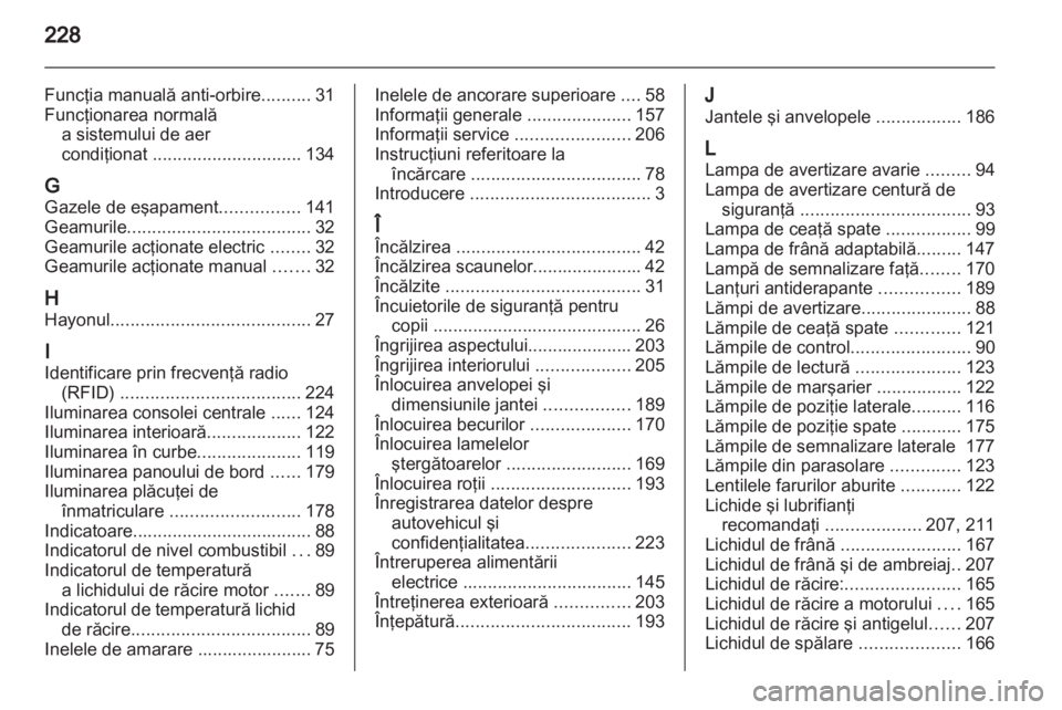 OPEL MERIVA 2012 Manual de utilizare (in Romanian) OPEL MERIVA 2012 Manual de utilizare (in Romanian)