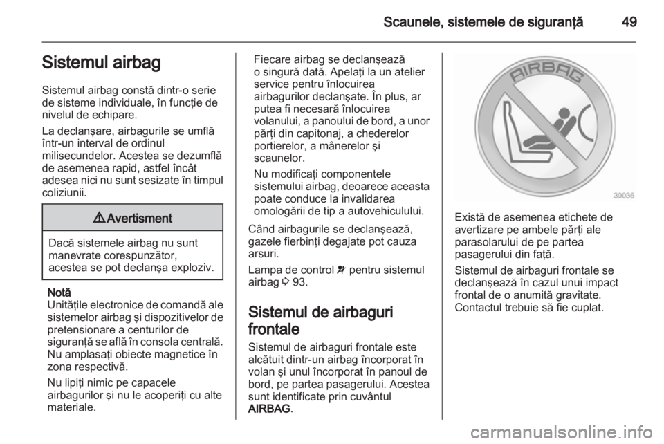 OPEL MERIVA 2012 Manual de utilizare (in Romanian) OPEL MERIVA 2012 Manual de utilizare (in Romanian)