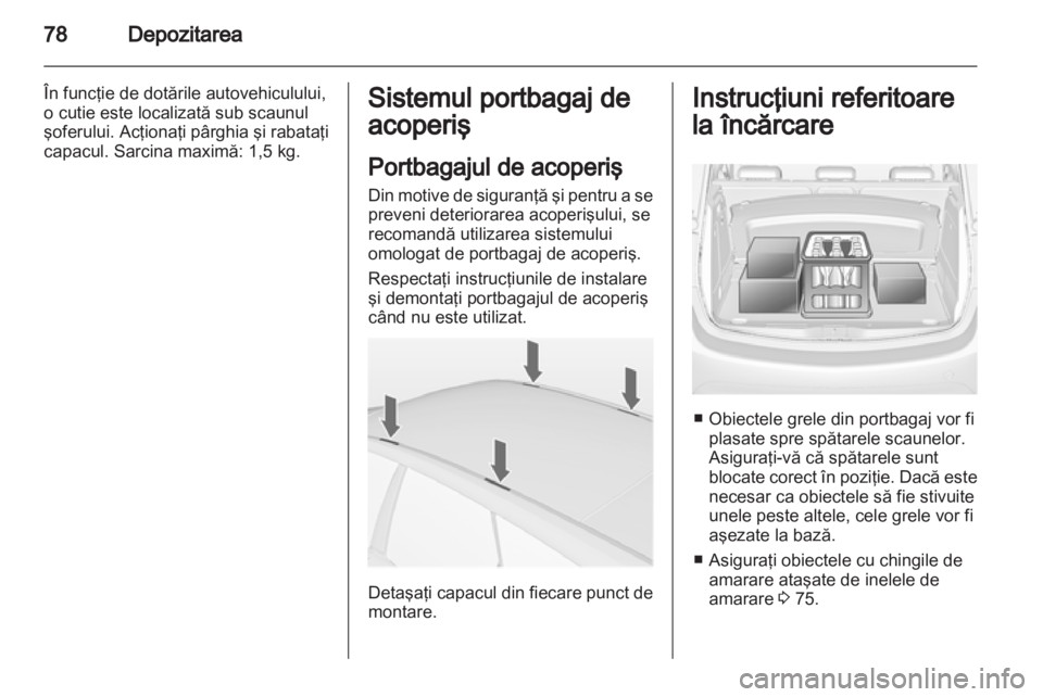 OPEL MERIVA 2012 Manual de utilizare (in Romanian) OPEL MERIVA 2012 Manual de utilizare (in Romanian)