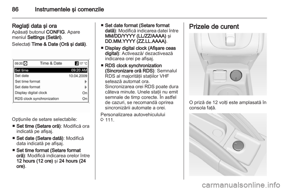 OPEL MERIVA 2012 Manual de utilizare (in Romanian) OPEL MERIVA 2012 Manual de utilizare (in Romanian)