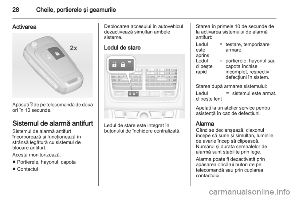 OPEL MERIVA 2012.5  Manual de utilizare (in Romanian) 