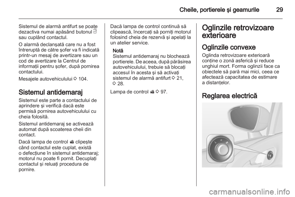 OPEL MERIVA 2012.5  Manual de utilizare (in Romanian) 