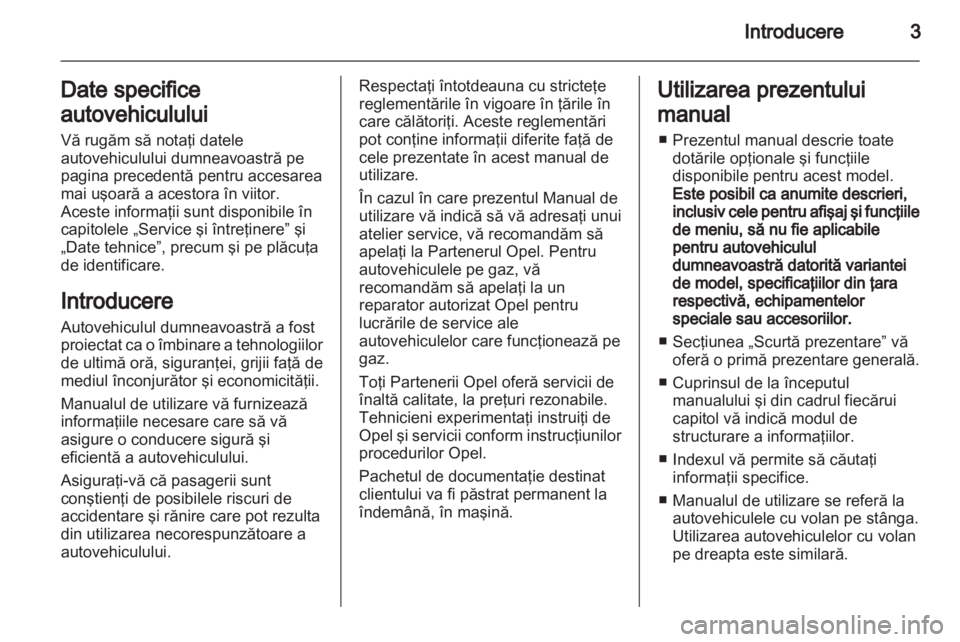 OPEL MERIVA 2013  Manual de utilizare (in Romanian) 