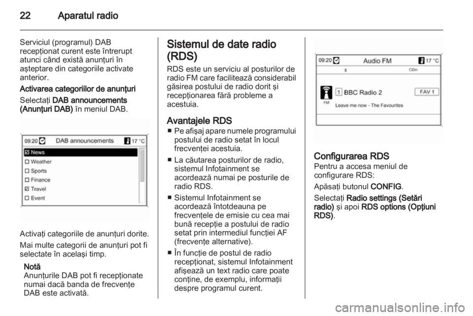 OPEL MOKKA 2013  Manual pentru sistemul Infotainment (in Romanian) 