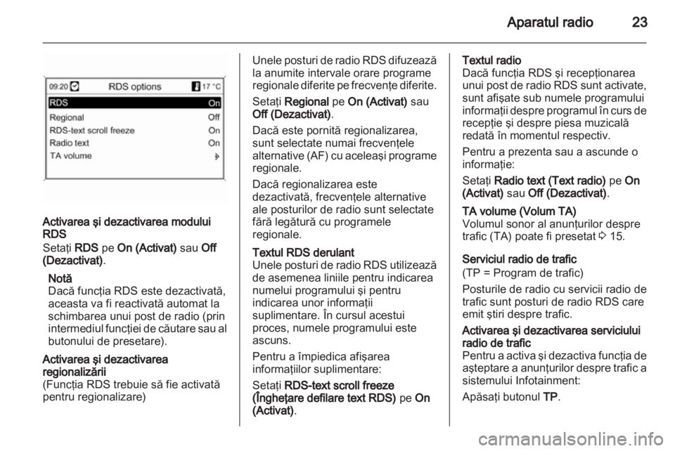 OPEL MOKKA 2013  Manual pentru sistemul Infotainment (in Romanian) 