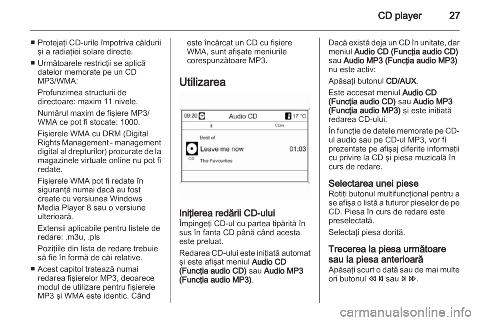 OPEL MOKKA 2013  Manual pentru sistemul Infotainment (in Romanian) 