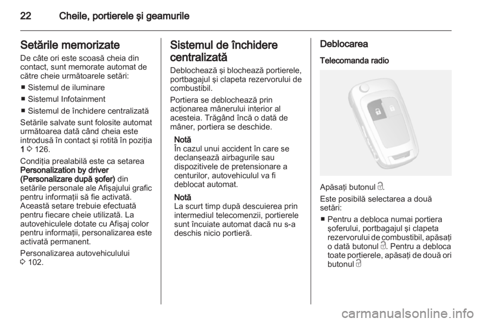 OPEL MOKKA 2013  Manual de utilizare (in Romanian) 