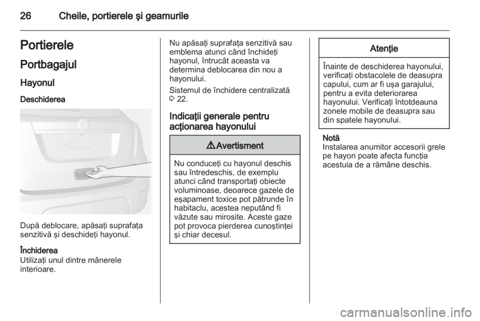 OPEL MOKKA 2013  Manual de utilizare (in Romanian) 
