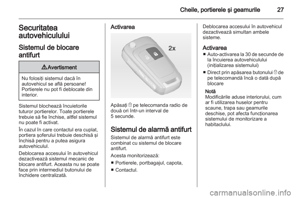 OPEL MOKKA 2013  Manual de utilizare (in Romanian) 