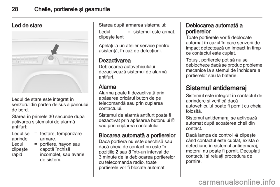 OPEL MOKKA 2013  Manual de utilizare (in Romanian) 