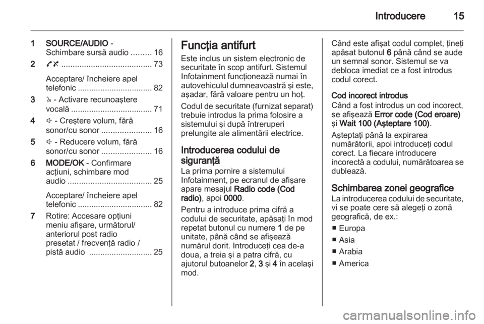 OPEL MOVANO_B 2013.5  Manual pentru sistemul Infotainment (in Romanian) 