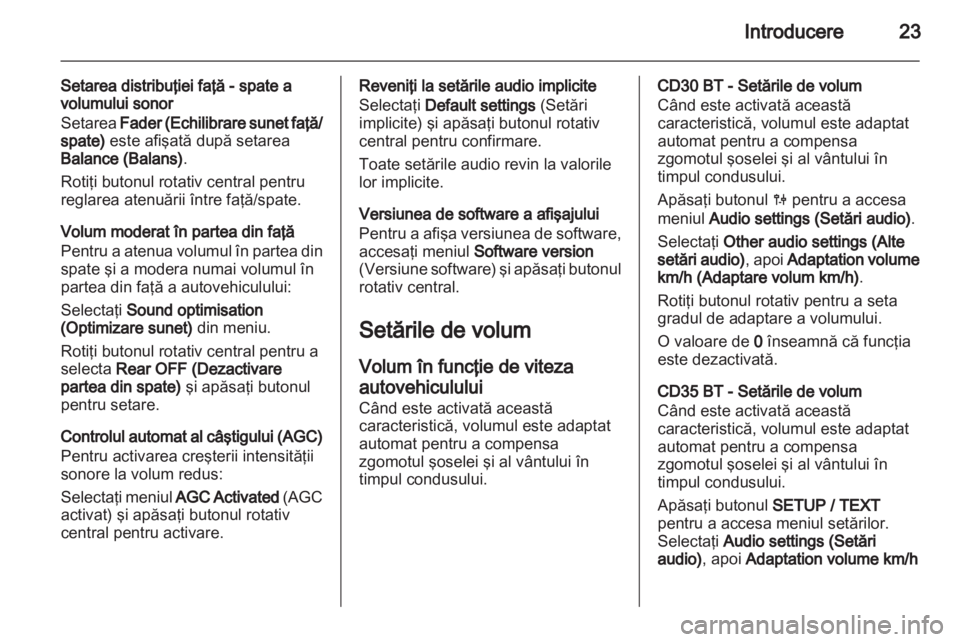 OPEL MOVANO_B 2013.5  Manual pentru sistemul Infotainment (in Romanian) 