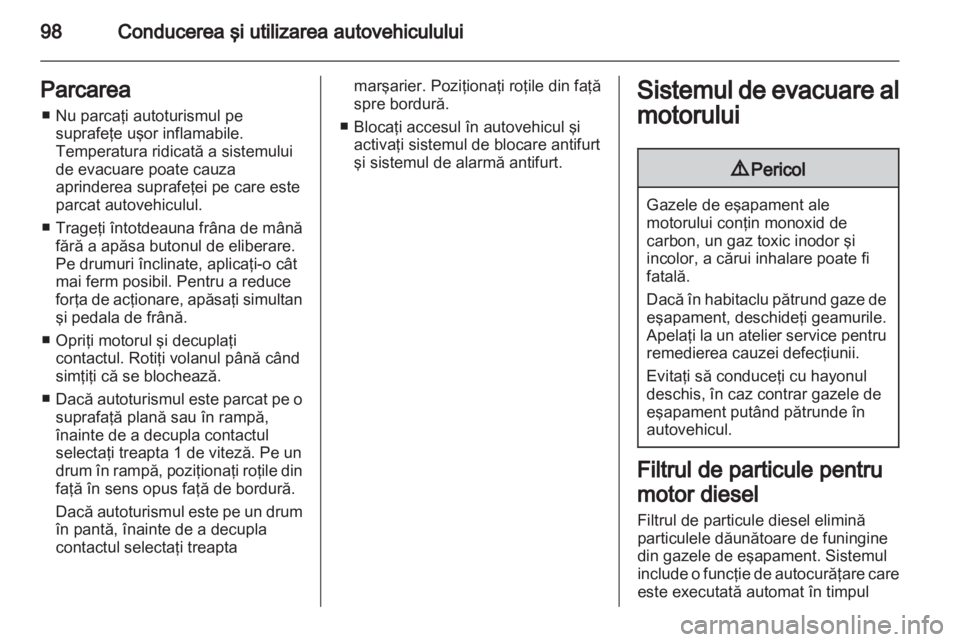 OPEL VIVARO 2013  Manual de utilizare (in Romanian) 
