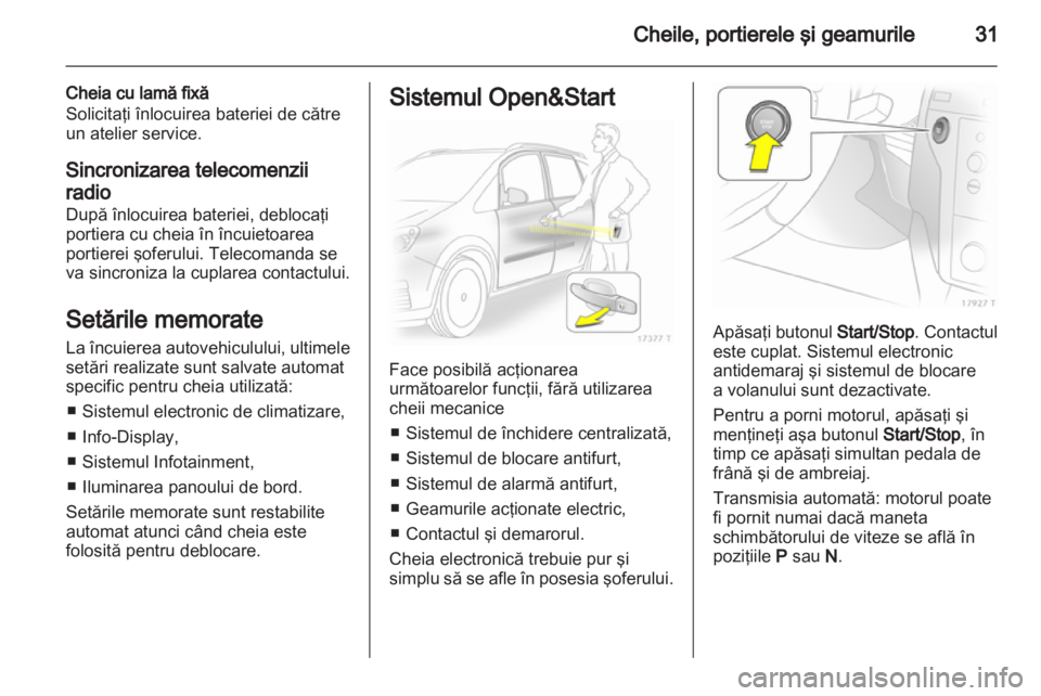 OPEL ZAFIRA 2011.5  Manual de utilizare (in Romanian) 