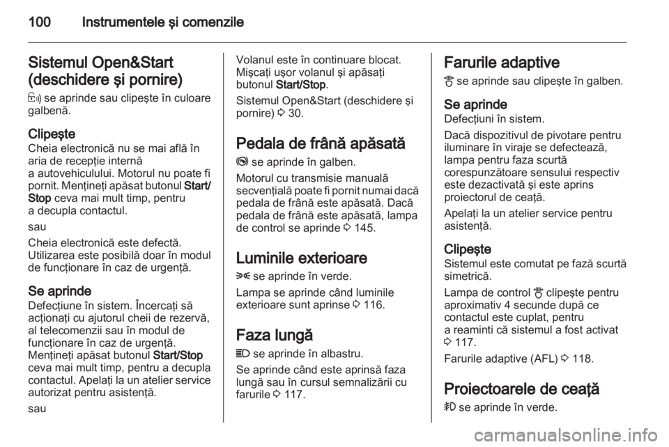 OPEL ZAFIRA 2012 Manual de utilizare (in Romanian) OPEL ZAFIRA 2012 Manual de utilizare (in Romanian)