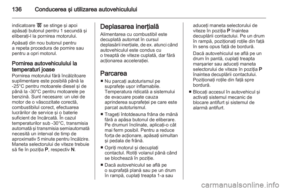 OPEL ZAFIRA 2012  Manual de utilizare (in Romanian) 