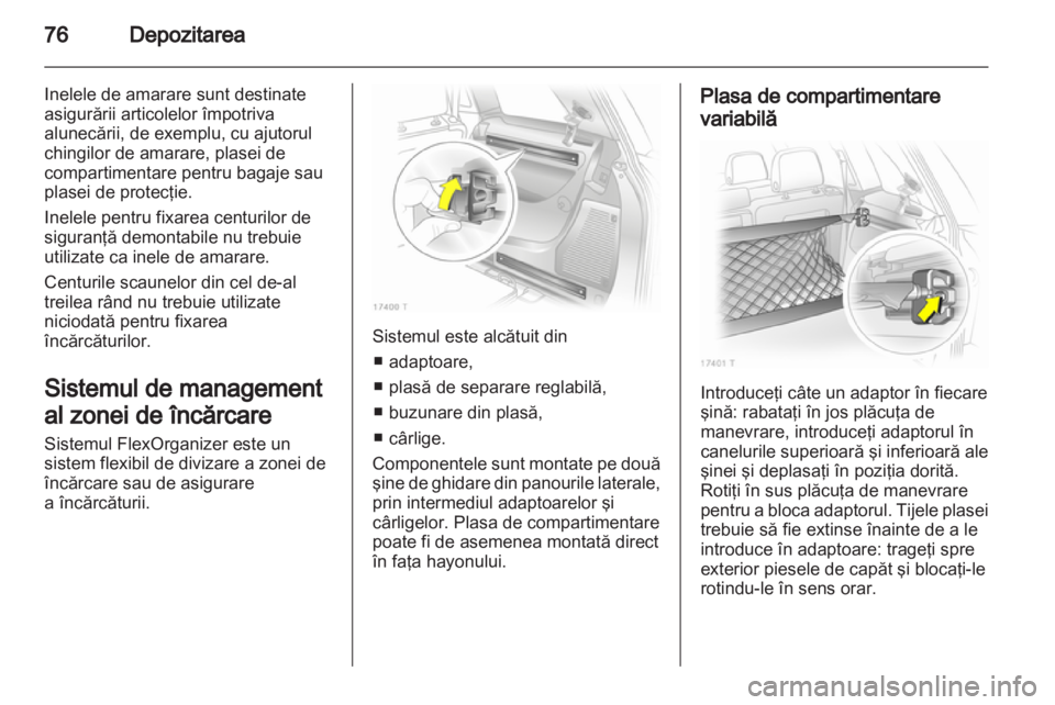 OPEL ZAFIRA 2012 Manual de utilizare (in Romanian) OPEL ZAFIRA 2012 Manual de utilizare (in Romanian)