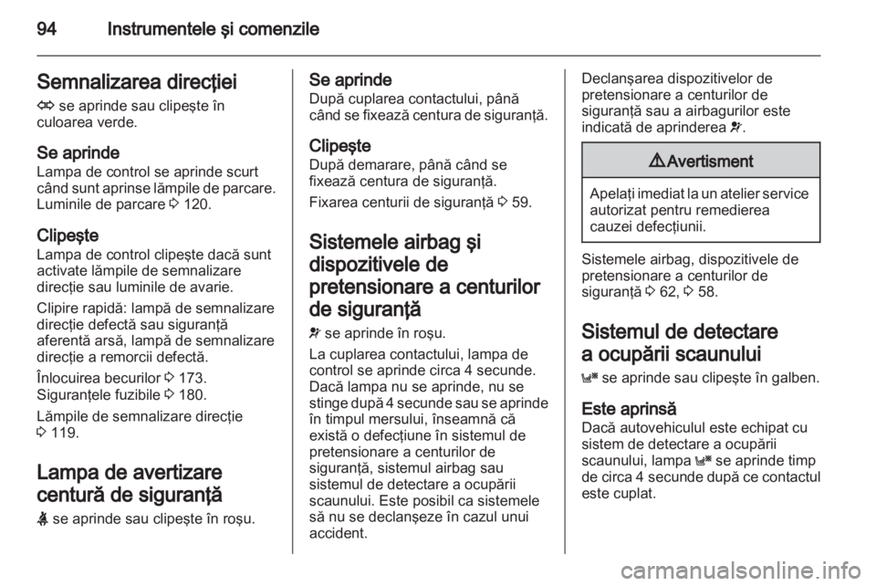 OPEL ZAFIRA 2012 Manual de utilizare (in Romanian) OPEL ZAFIRA 2012 Manual de utilizare (in Romanian)
