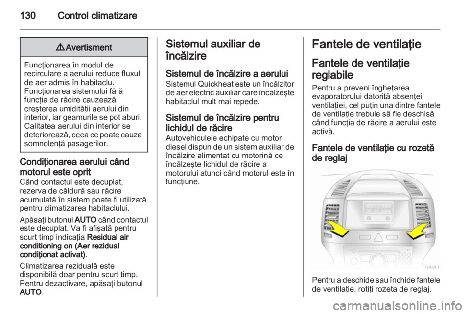 OPEL ZAFIRA 2013  Manual de utilizare (in Romanian) 