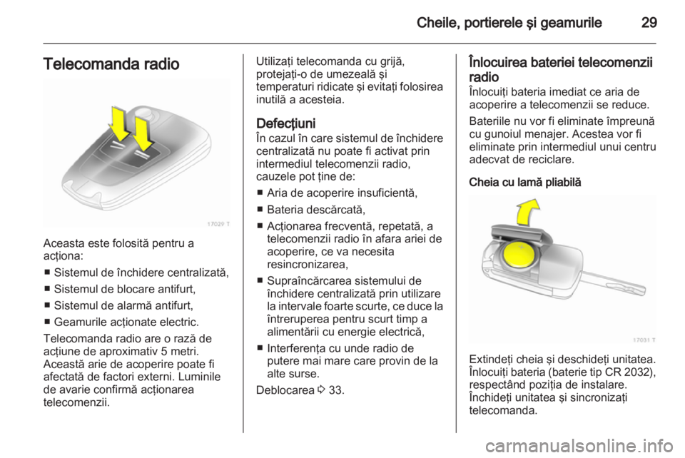 OPEL ZAFIRA 2013  Manual de utilizare (in Romanian) 