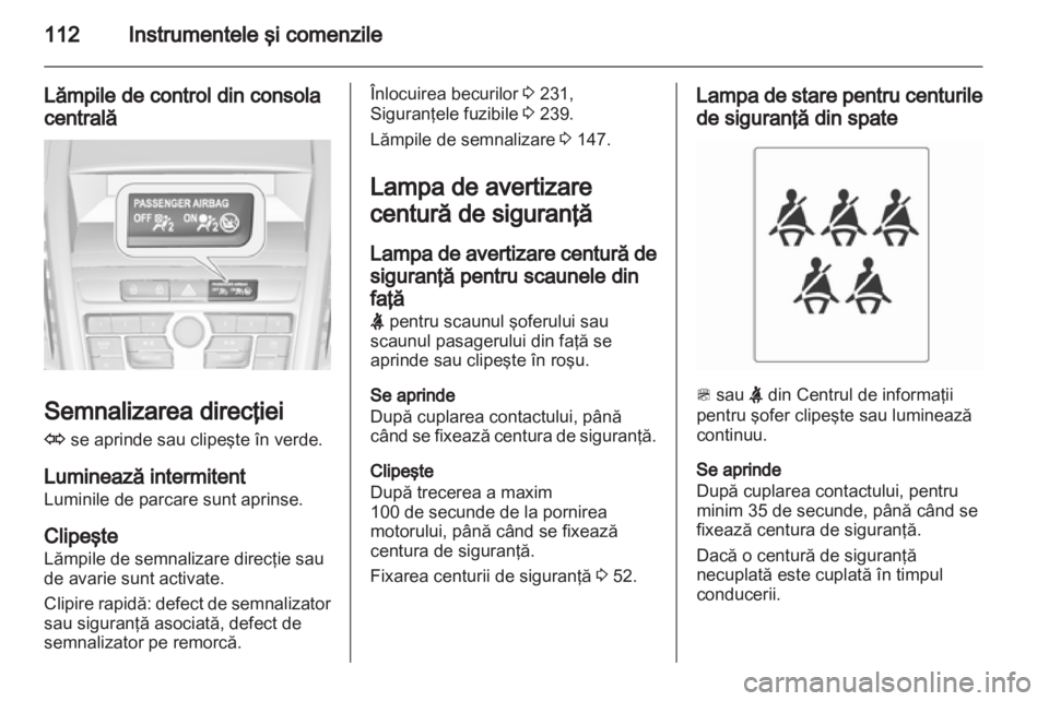 OPEL ZAFIRA TOURER 2012  Manual de utilizare (in Romanian) 