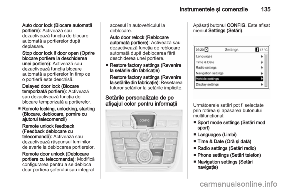 OPEL ZAFIRA TOURER 2012  Manual de utilizare (in Romanian) 