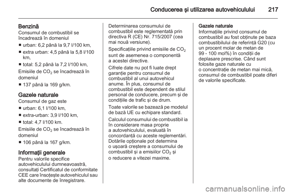 OPEL ZAFIRA TOURER 2012  Manual de utilizare (in Romanian) 