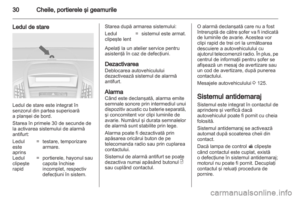 OPEL ZAFIRA TOURER 2012  Manual de utilizare (in Romanian) 