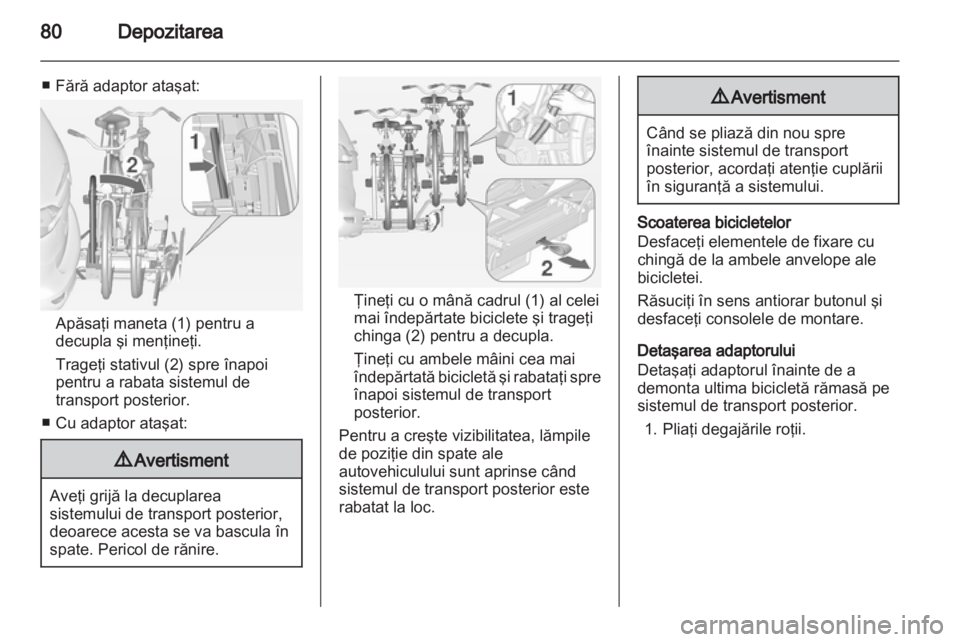 OPEL ZAFIRA TOURER 2013.5  Manual de utilizare (in Romanian) 